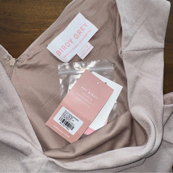 Birdy Grey Shamin Dress Crepe Taupe Curve 2X NEW NWT BRIDESMAID WEDDING - Picture 7 of 11